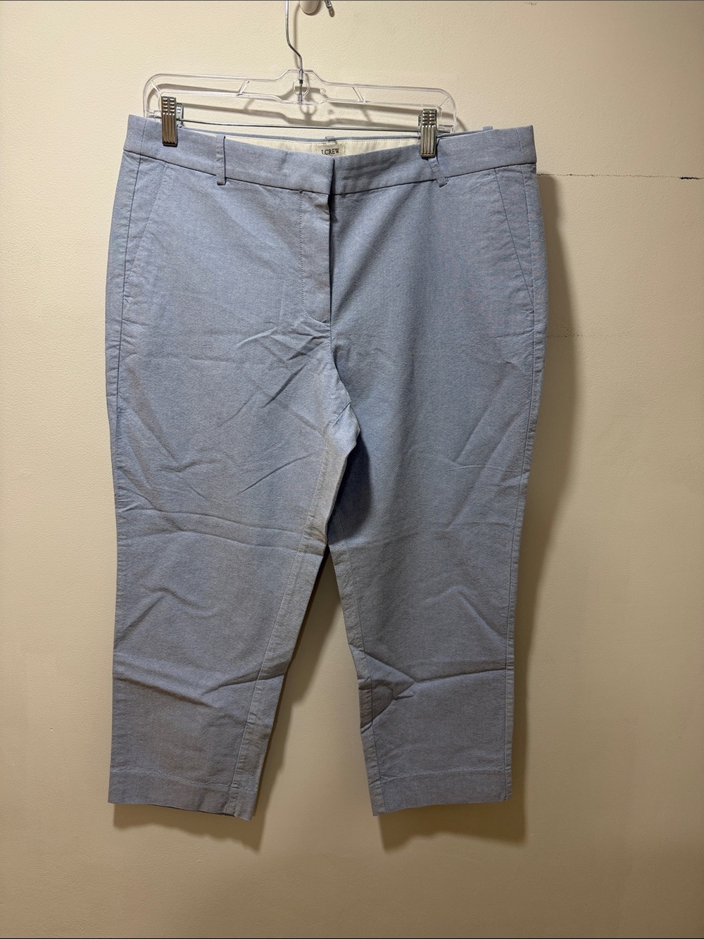 J. Crew Womens Trousers COTTON Teacher Workwear Nautical Coastal Size 14 Crop‎
